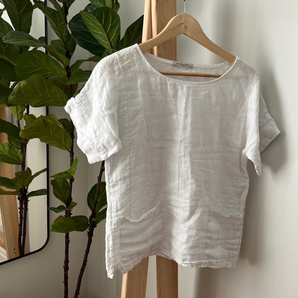 Made in Italy Linen Francesca Bettini Too Tee Summer Vibe S
